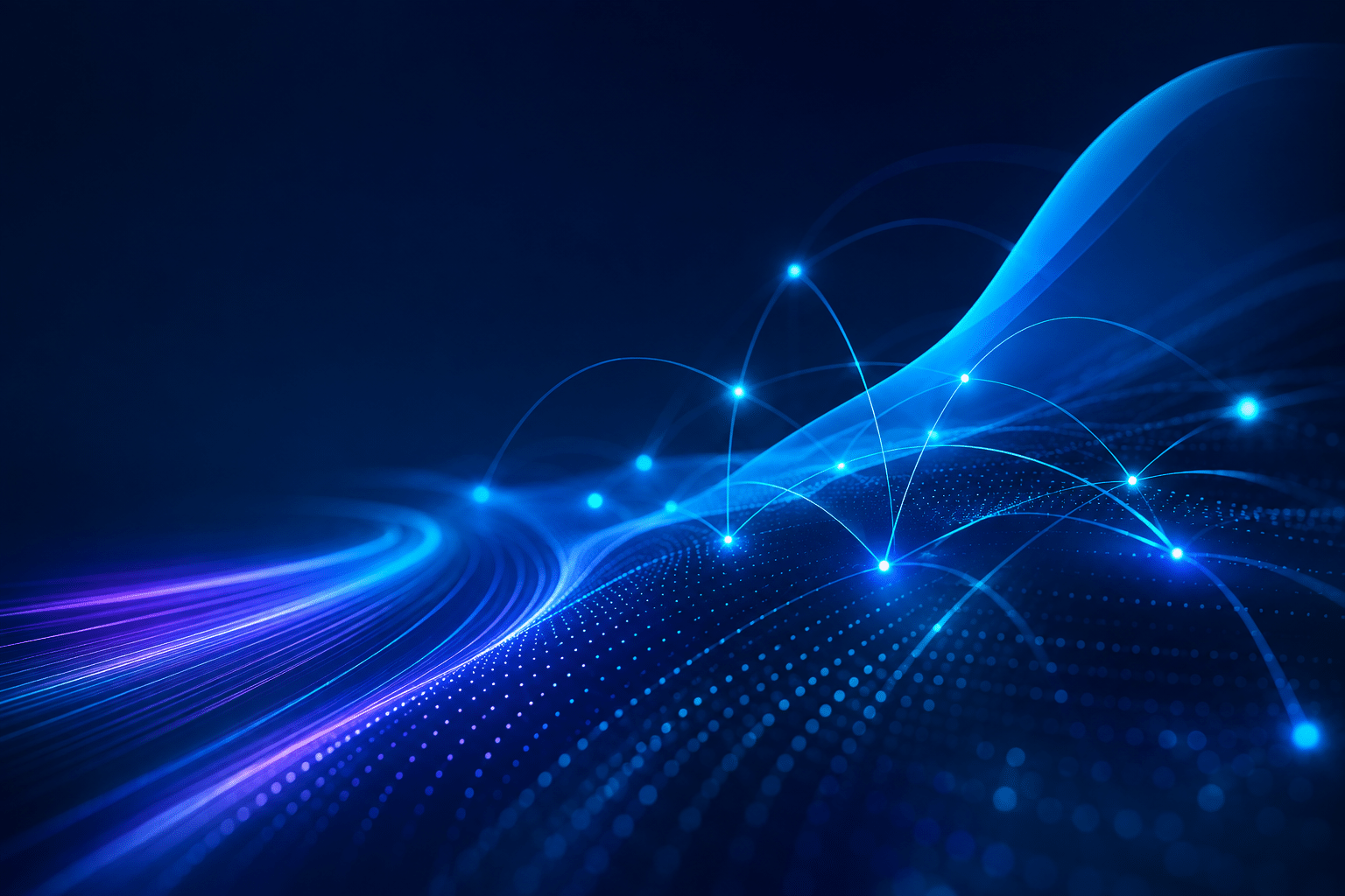 Abstract blue digital network illustrating Broadpeak’s CDN as a Service expansion with seven new HyperPoPs in Brazil.